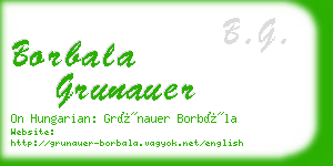 borbala grunauer business card